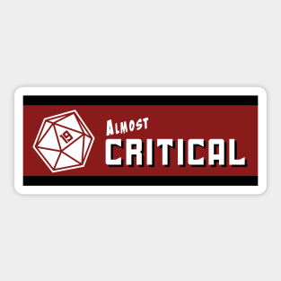 Almost Critical - Full Color Horizontal Logo on White/Light Sticker